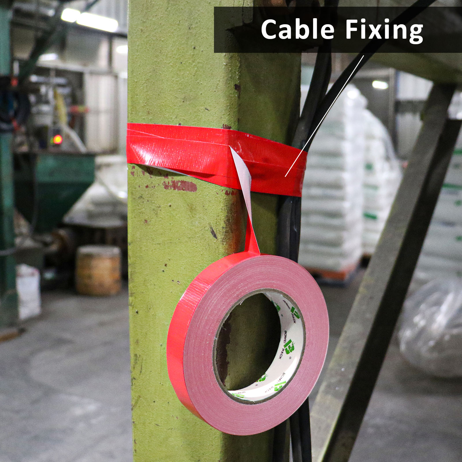 Duct Tape Heavy Duty - Red Tape Duct 1 Inches x 30 Yards 3 Pack, 8.27 mil, Strong, Flexible, No Residue, All-Weather and Tear by Hand - for Repairs, Industrial, Professional Use