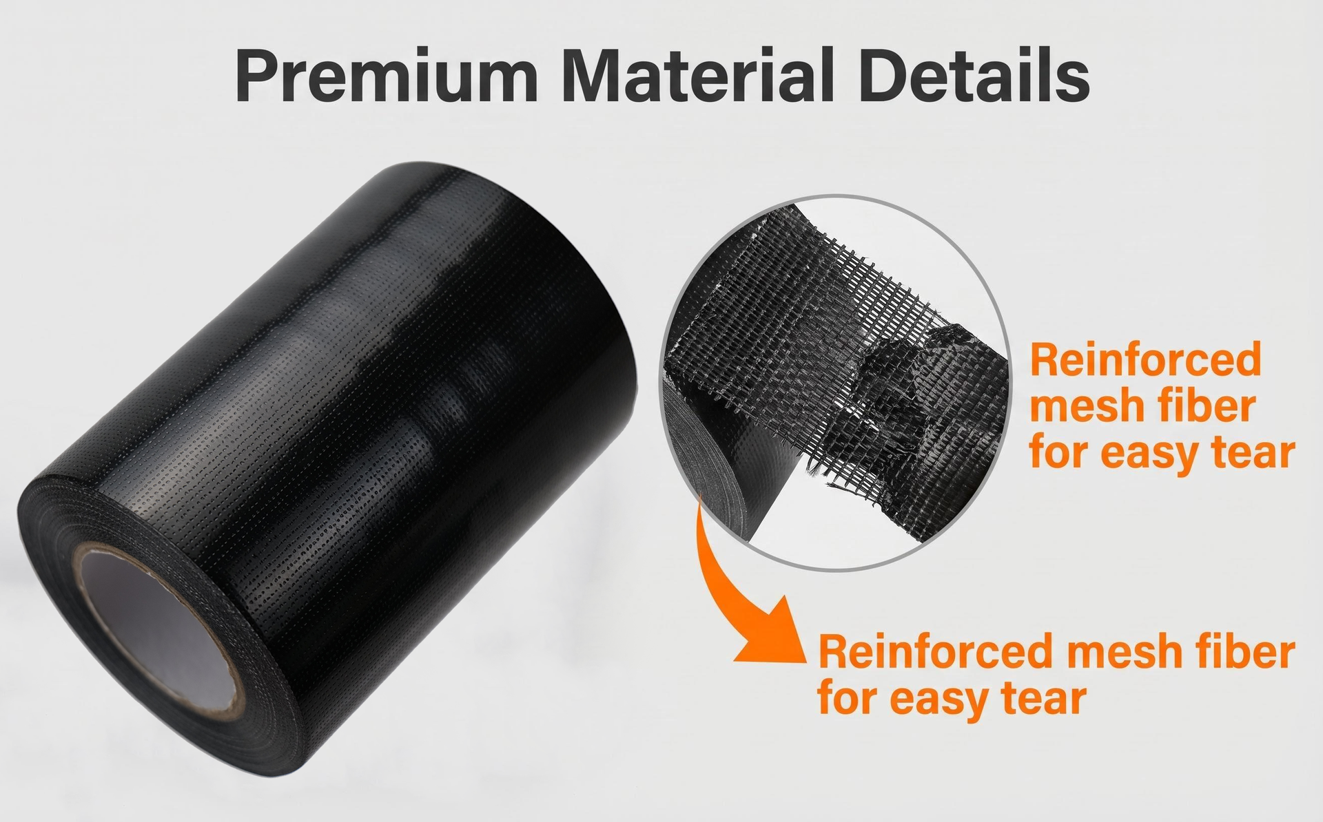 Black Duct Tape, Versatile Heavy Duty Waterproof Tape, 4'' X 32FT