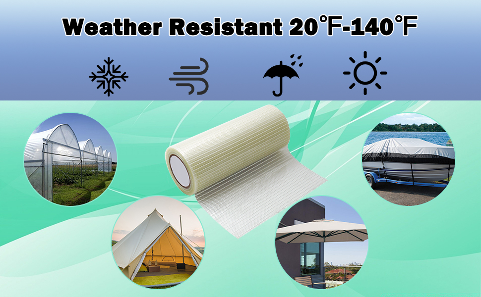 6 In x 35FT Heavy Duty Waterproof Tape for RV Awning and Canvas etc Repair
