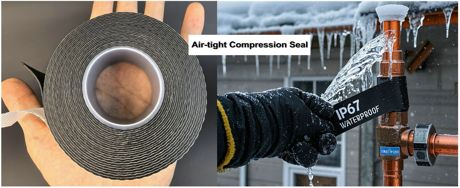 Self-Fusing Silicone Tape 32mil Thick, 1.5" x20' Composite Rubber