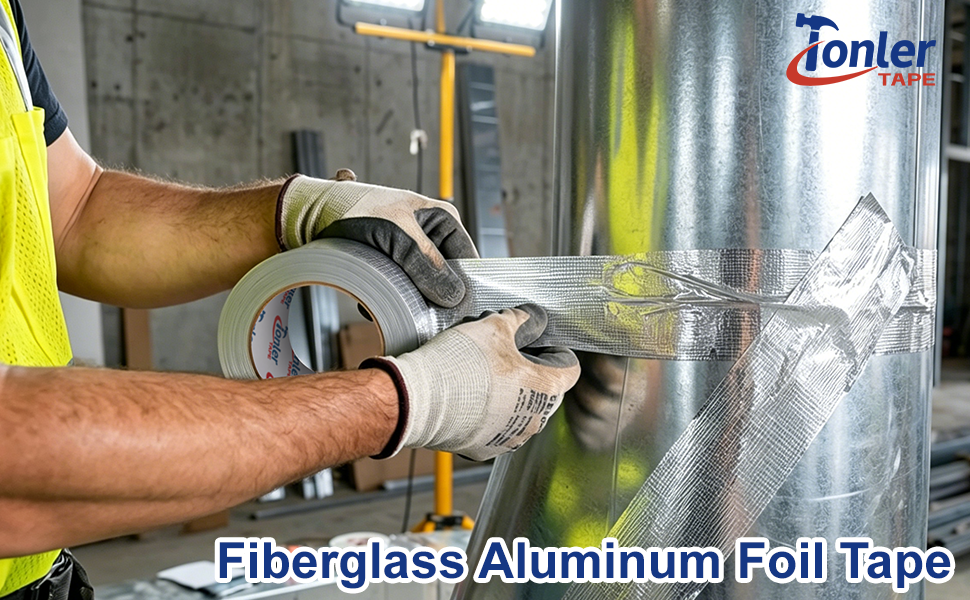 Fiberglass Aluminum Foil Tape 3" x 82ft Flame Retardant Heat Reflective