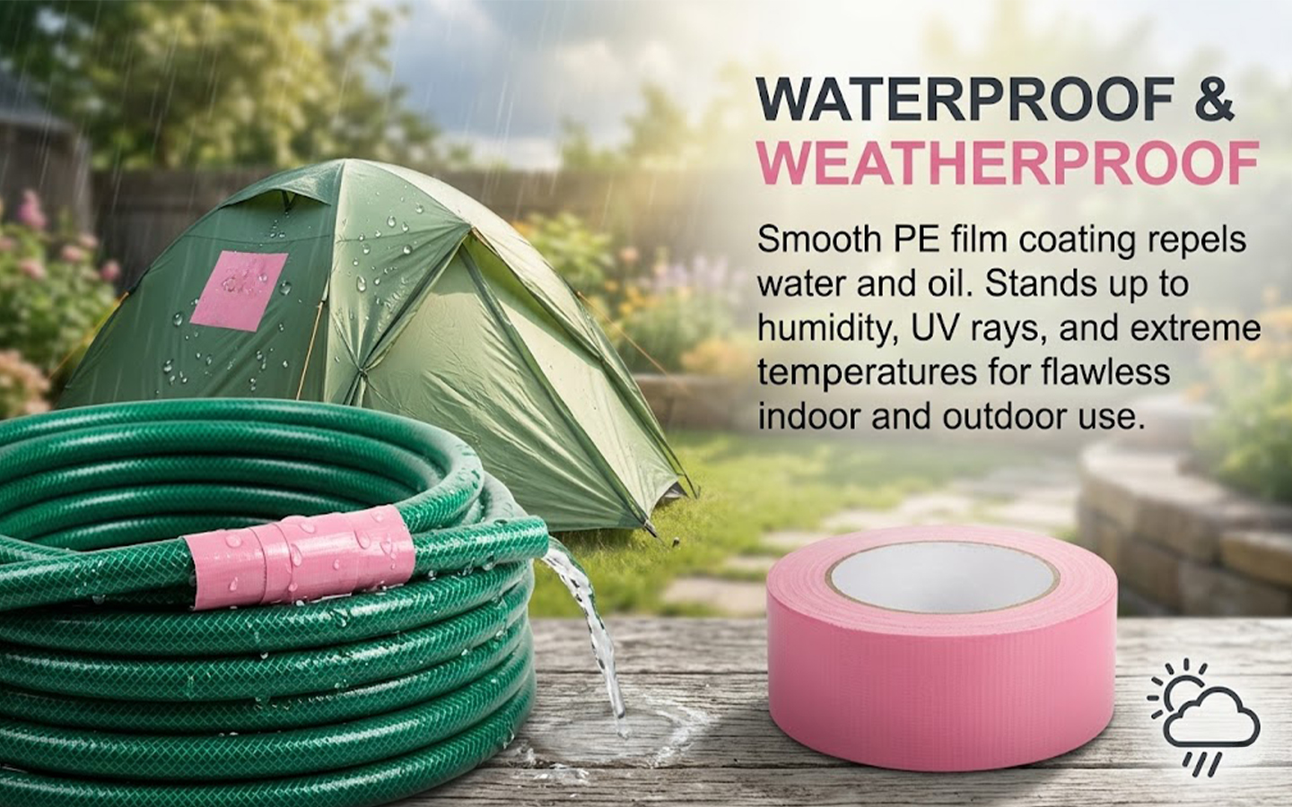 1-Roll Pink Heavy-Duty Duct Tape, 2 in x 30 yd, Indoor/Outdoor