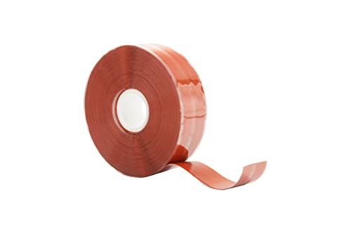1" x 36' Red Self-Fusing Silicone Tape, Hose Repair Wrap, Heavy Duty and Leak Proof Rubber Hose Tape for Gym Equipment Hose Emergency Repair (0.5mm in Thickness)