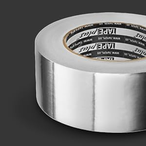 TapePlus Aluminum Foil Tape - Heat-Resistant HVAC Tape - Waterproof Weather Barrier - High-Temp Thermal Seal - 3 in x 210 ft, Silver