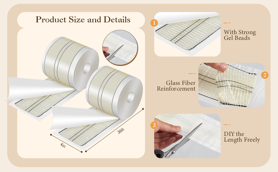 Frienda 2 Pcs Carpet Seam Tape 4 Inch x 30 ft Roll Double Sided Rug Tape no Iron Required for DIY Carpet Joining, Tapestries, Floor Leather