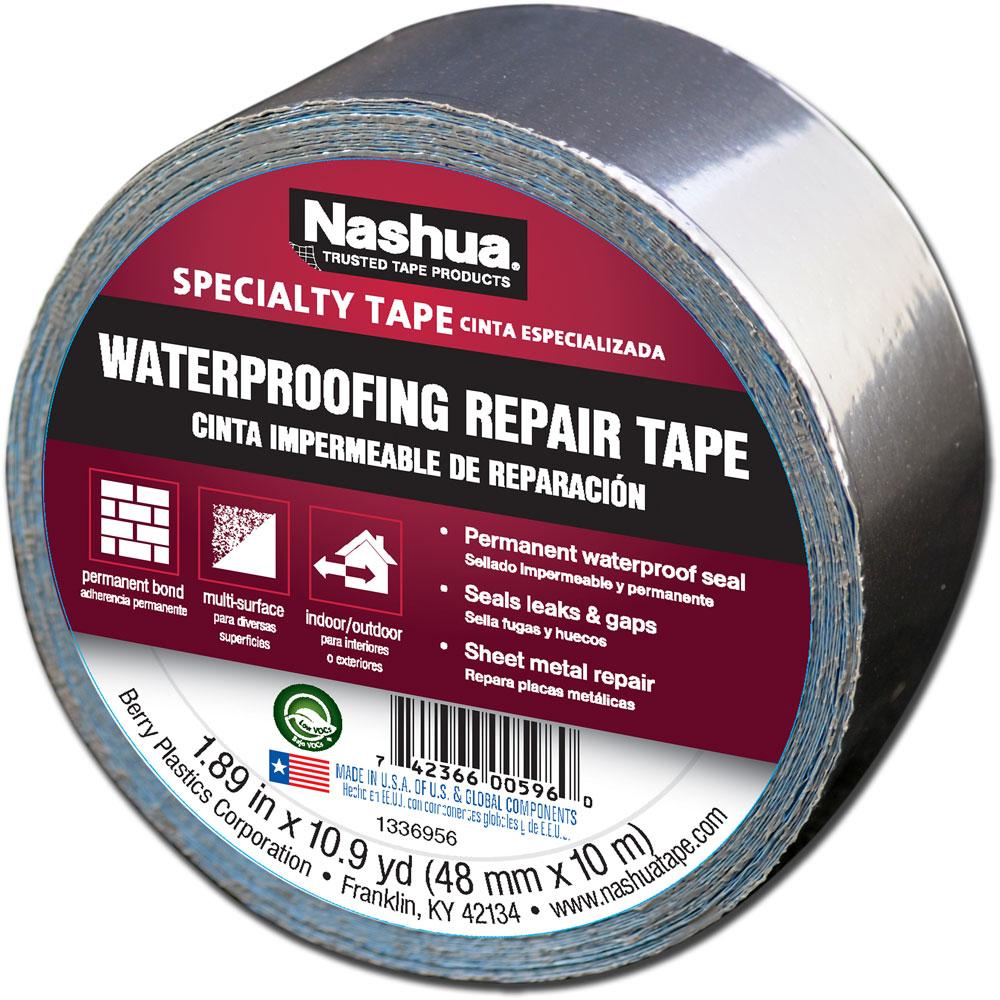 Nashua 361-11 Foil Tape for Waterproofing Repair, 11 mil Thick, 10 m Length, 48 mm Width , Aluminum