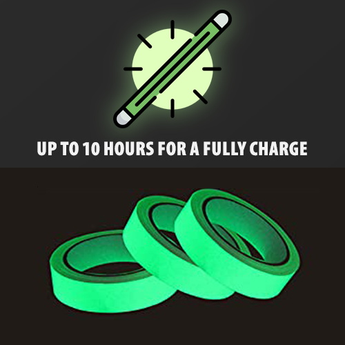 1 Inch x 60 FT Glow in The Dark Tape – Pack of 2 Rolls – Bright Rechargeable Fluorescent Glow Tape – Luminous Tape for Outdoors & Indoors –Glow Tape– Tape for Home Decoration & Markings