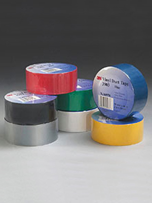 3M - 2-50-3903-WHITE 3903 Vinyl/Rubber Adhesive Duct Tape - 2 in. x 150 ft. White, Abrasion, Chemical Resistant, Color Coding Tape Roll