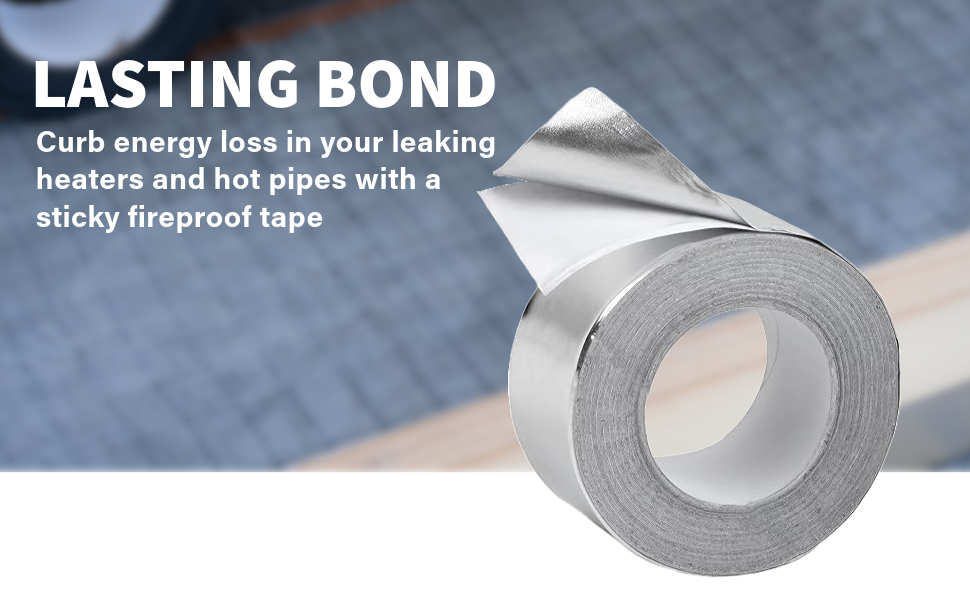 Impresa High Temperature Aluminum Foil Tape - 30 ft x 1.5 in, 0.15 mm Thick, Silver - Heat Resistant Sealing & High Heat Tape - Waterproof & Extra Thick Ductwork Sealer