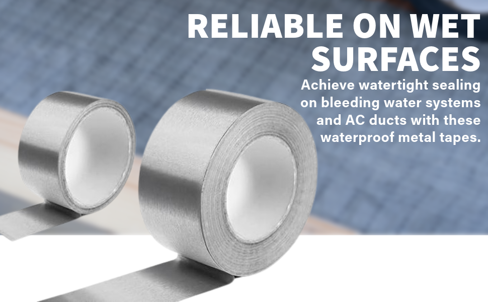 Impresa High Temperature Aluminum Foil Tape - 30 ft x 1.5 in, 0.15 mm Thick, Silver - Heat Resistant Sealing & High Heat Tape - Waterproof & Extra Thick Ductwork Sealer