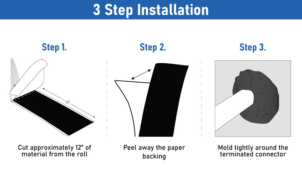 Skywalker 1/2” x 60” Non-Contaminating & Non-Conductive Coax Cable Sealant Tape