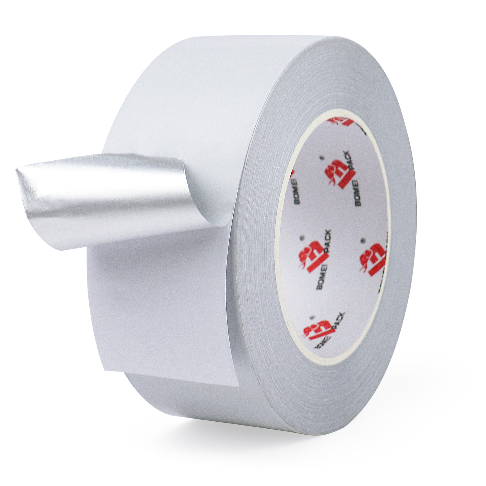 BOMEI PACK Aluminum Foil Tape,Gray White Foil Tape HVAC Sealing & Patching Hot Cold Air Duct Tape Aluminum Foil Tape for Pipe, Metal Repair, HVAC, Air Ducts, Insulation (2 Inch)