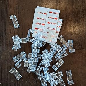 Self Adhesive Cable Tidy Wire Clips, 40 Pcs Cable Management Wall Cable Clips, Strong Viscous Transparent Cable Organizers for Home, Office, Car, Decoration Hanging, Fairy Light, Etc.