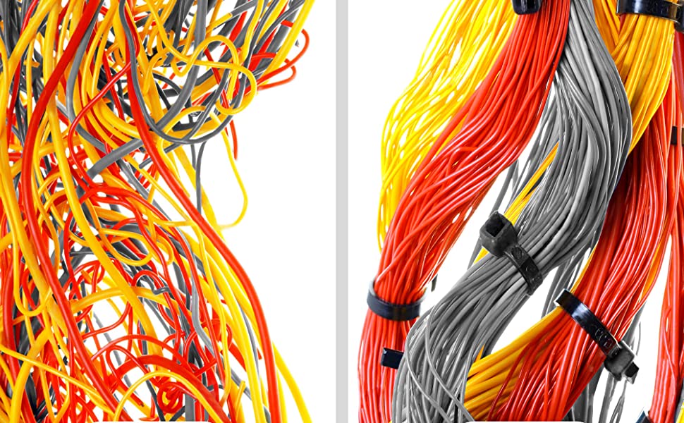 SCHOFIC Cable Zip Ties Heavy Duty 450 MM [Size 18 INCH], Ultra Strong Plastic [Polyamide] Wire Ties with 49 Pounds Tensile Strength, Nylon Tie Wraps with 4.8 MM Width (25, BLACK)