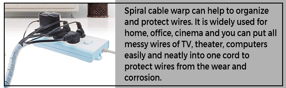 12mm X 5 Meter Cable Protector Sleeve Spiral Wire Sleeve Cable Wrap Polyethylene for Robotics Machinery and 3D Printer CNC Machine Computer PC TV or Electric Wires Used for Commercial (5 mtr White)
