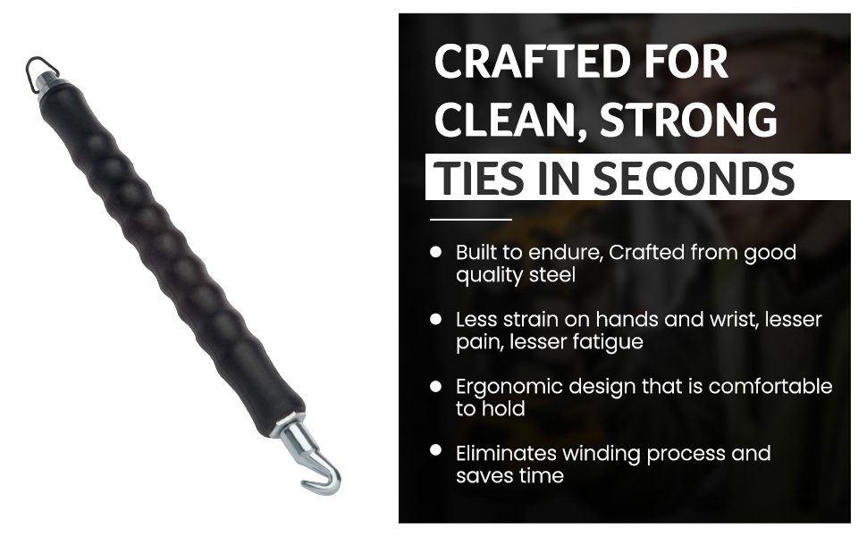 AASONS Semi Automatic Fast Rebar Wire Twisting Or Tying Machine, Concrete Slab Work Metal Wire Twister Fence Like Pliers Pull Tie Tool 32cm Long