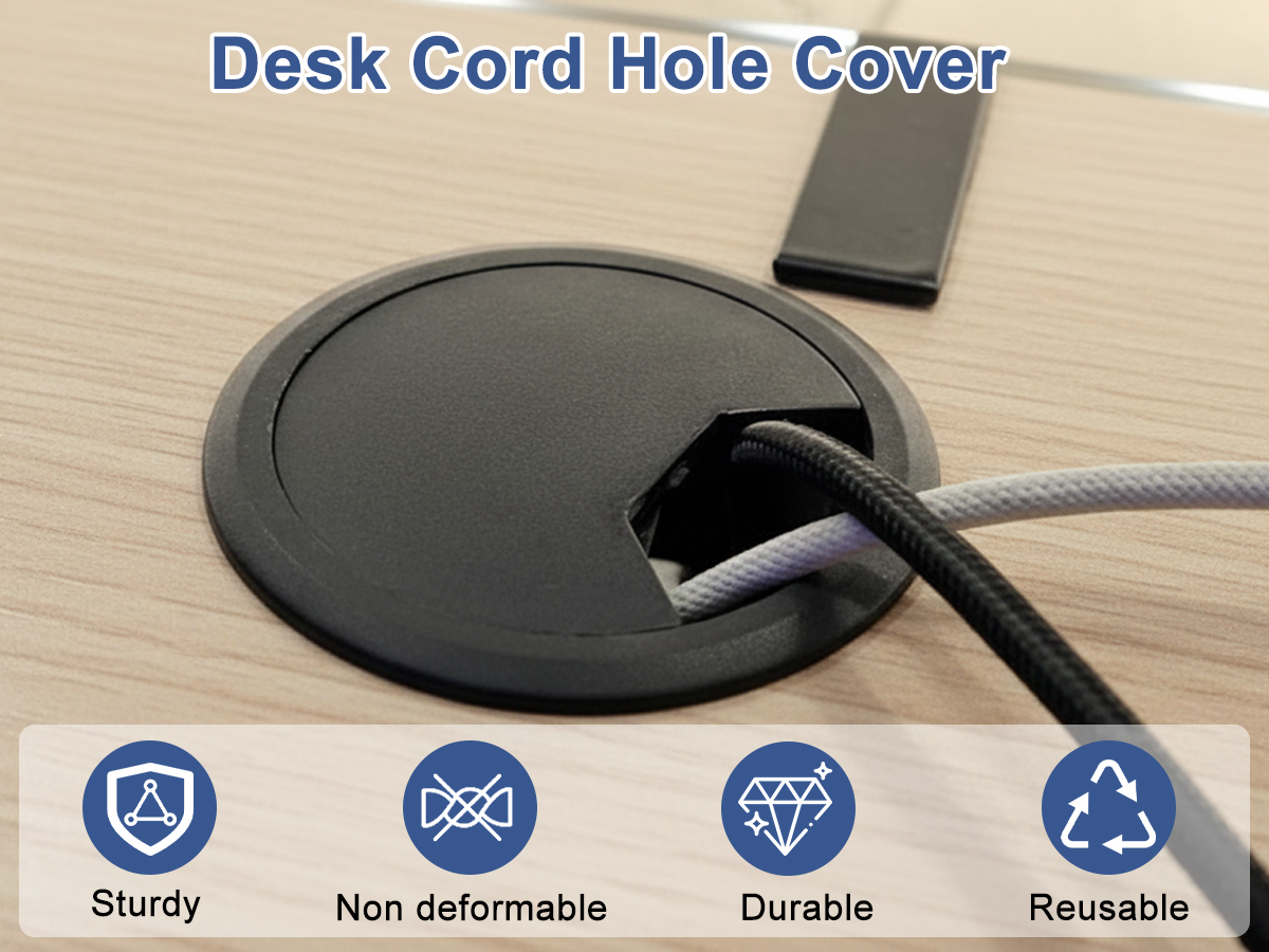 Serplex® 6Pcs Desk Grommets 2 Inch (50 mm) Desk Hole Cover for Cables, ABS