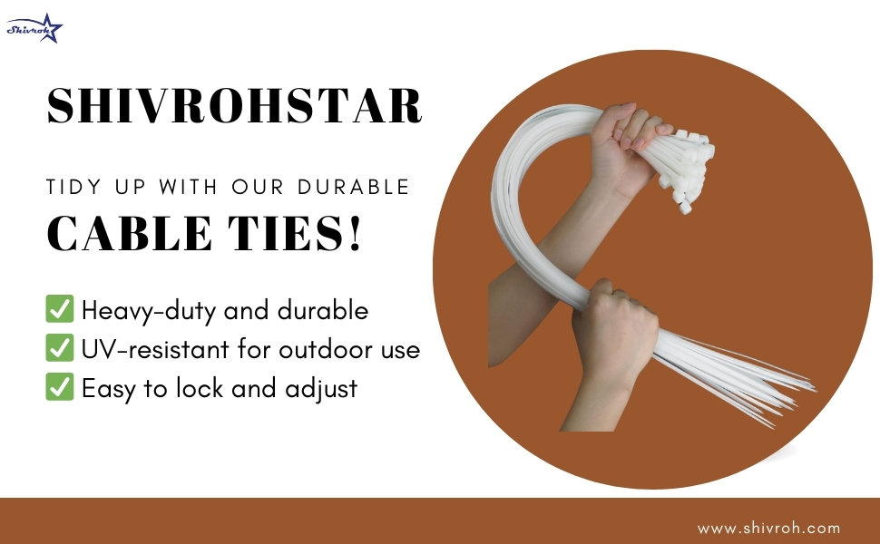 16-Inch Cable Ties (100-Pack) – Heavy Duty 400mm x 4.2mm Self-Locking Nylon Zip Ties | Strong Wire Fasteners with Teeth Grip for Organizing, Bundling & Securing