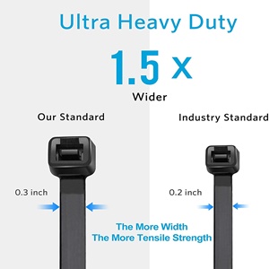 SCHOFIC Cable Zip Ties Heavy Duty 370 MM [Size 14.5 INCH], Ultra Strong Plastic [Polyamide] Wire Ties with 120 Pounds Tensile Strength, Nylon Tie Wraps with 7.6 MM Width (25, BLACK)