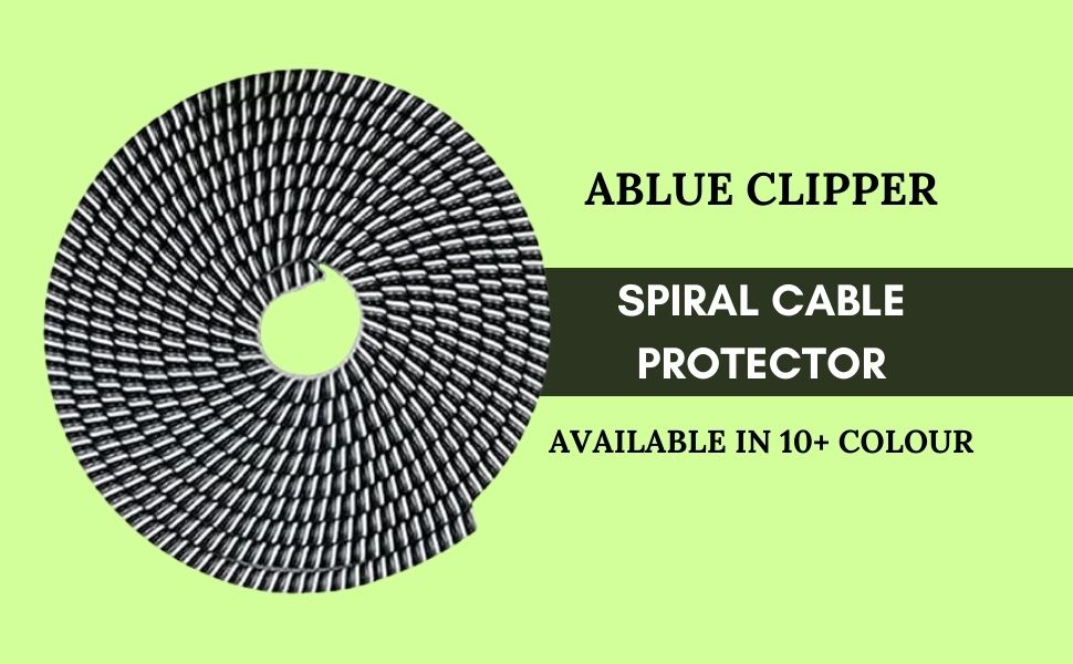 Spiral Cable Protector, Chargers Cable Protector Data Cable Protective Sleeve, Headphone Saver, Charger Protective Cover for Phone USB Prevent Pets from Biting The Cable (Black)