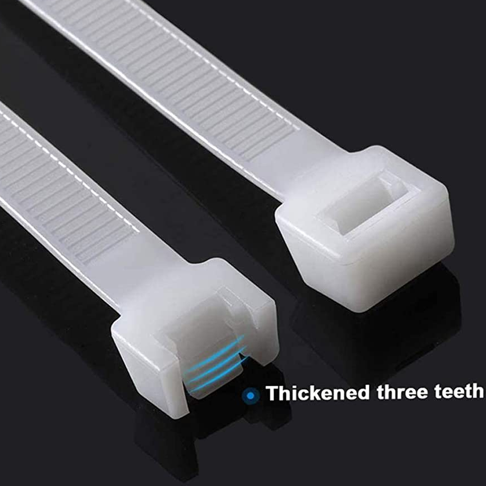 NM- Nylon Cable tie (White) - Pack of 100 (6 Inches)