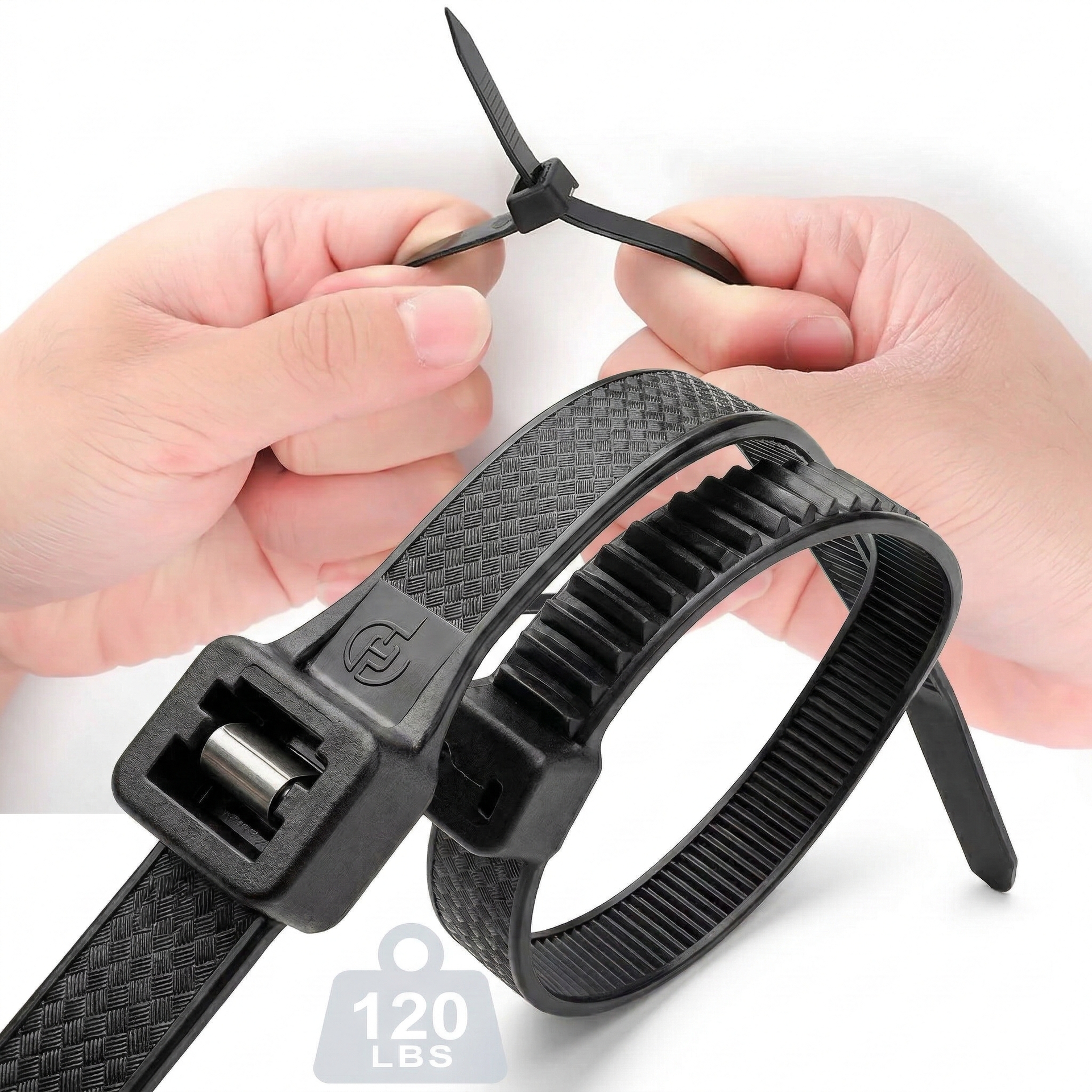 Nylon Cable Ties, 150 x 2.5 mm, Black, Pack of 100