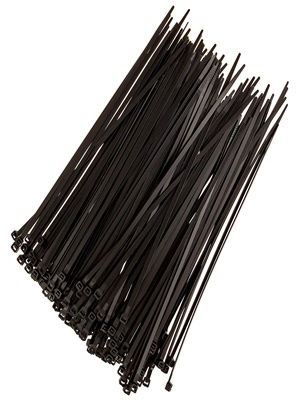 SCHOFIC UV Resistant Halogen Plastic Polyamide Nylon Cable Zip Ties Wire with Wraps and 49oz Tensile Strength, 4.8mm Width, 200mm (Black) -100 Pieces