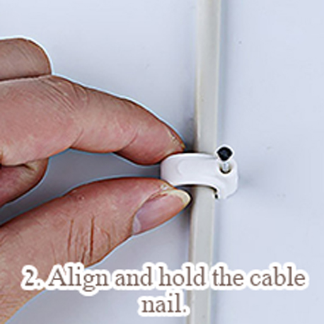 6mm 200 pcs Circle Cable Clips with Metal Nails (6MM, 200 Pieces)