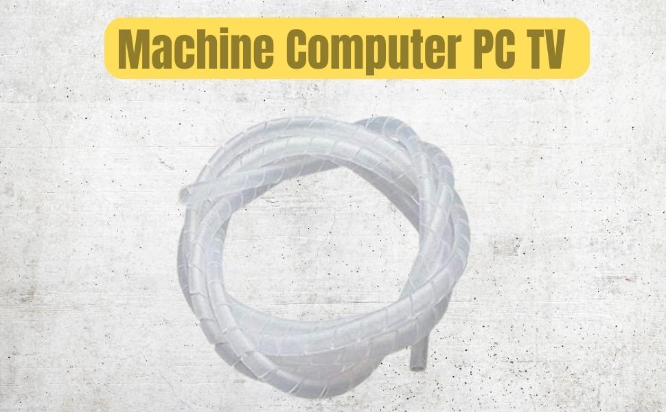 12mm X 25 Meter Cable Protector Sleeve Spiral Wire Sleeve Cable Wrap Polyethylene for Robotics Machinery White and 3D Printer CNC Machine Computer PC TV or Electric Wires Used for Commercial Areas