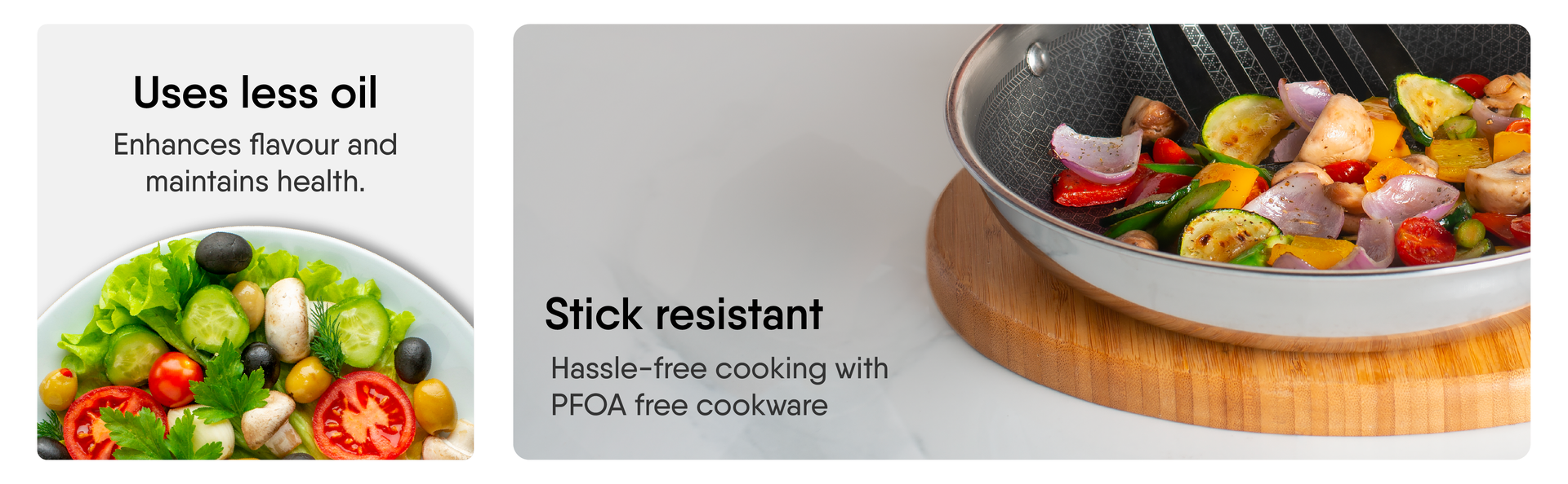 Stahl Artisan Hybrid 5.1 L, 30cm Triply Non Stick Kadhai with Lid, Stainless Steel Kadai for Cooking, Triply Kadhai Metal Spatula Friendly, Induction & Gas Stove Compatible