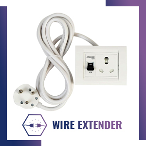 Ocko Extension Board | Single 20Amp Socket & 16Amp MCB Switch, 16 Amp 3 Pin Plug Heavy Duty MCB Enclosure | 2.5 mm & 5 Meter Long Cable for Refrigerator, AC, E-Vehicle Charger (Pack of 1, White)