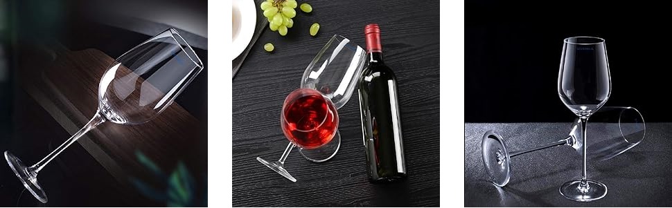 Style Crystal Clear 310 ml Red Wine and White Wine Glasses Perfect for Parties, Gifts,Housewarming,Weddings,Aniversary Set of 2