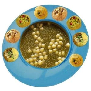 TWOK Food-Grade Melamine Snack Serving Plates – Set of 6 | Pani Puri, Bhel, Chaat, GOL Gappa, Appetizer & Snack Plates