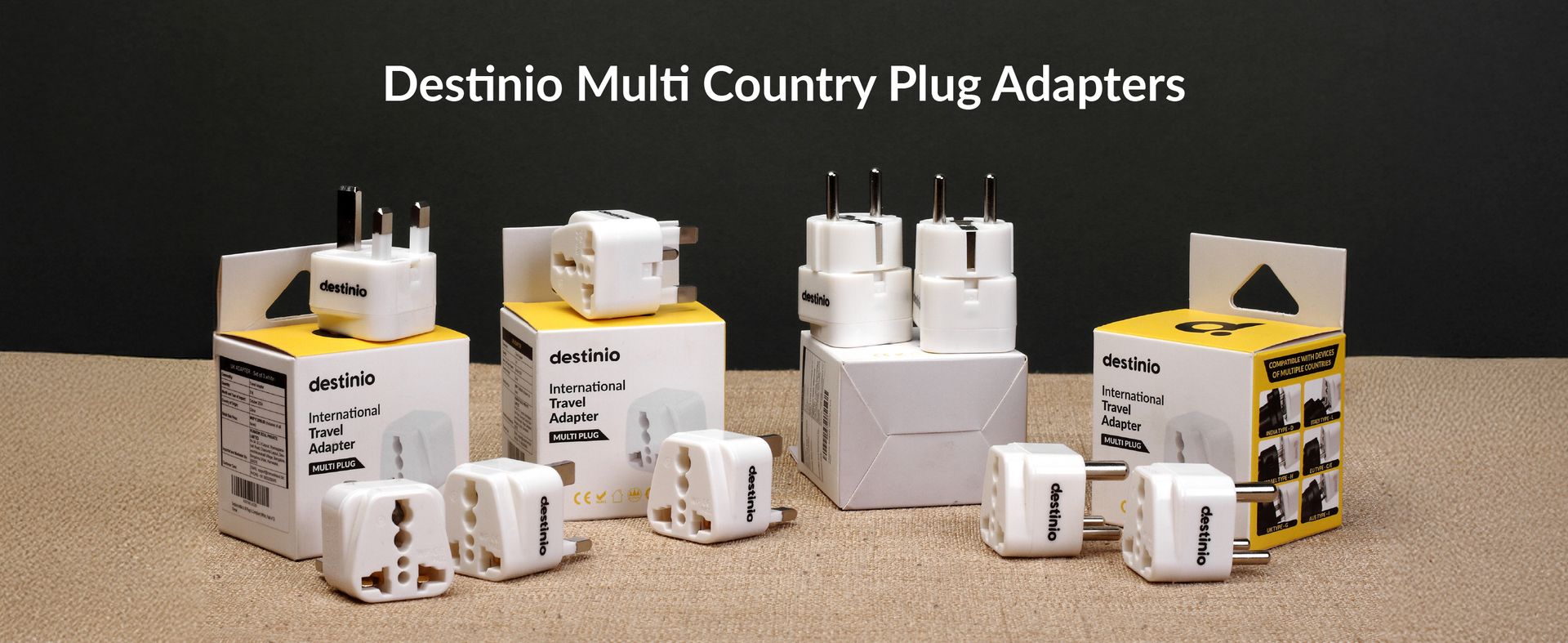 Destinio Universal Travel Converter Plug Type D | World to India Adapter | Compatible for US Canada UK Europe Australia China | CE Certified, ROHS Compliant | 10A 250V Single Socket (Pack of 1 Pack)