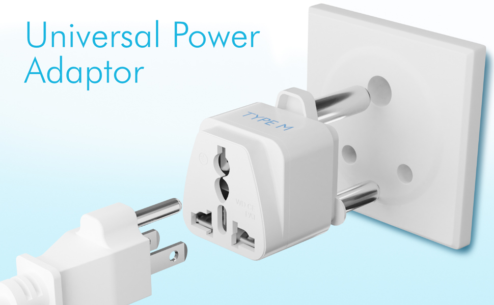 Ceptics India to South Africa, Botswana, Namibia & More (Type M) Travel Adapter Plug - CE Certified - RoHS Compliant (GP-10L)