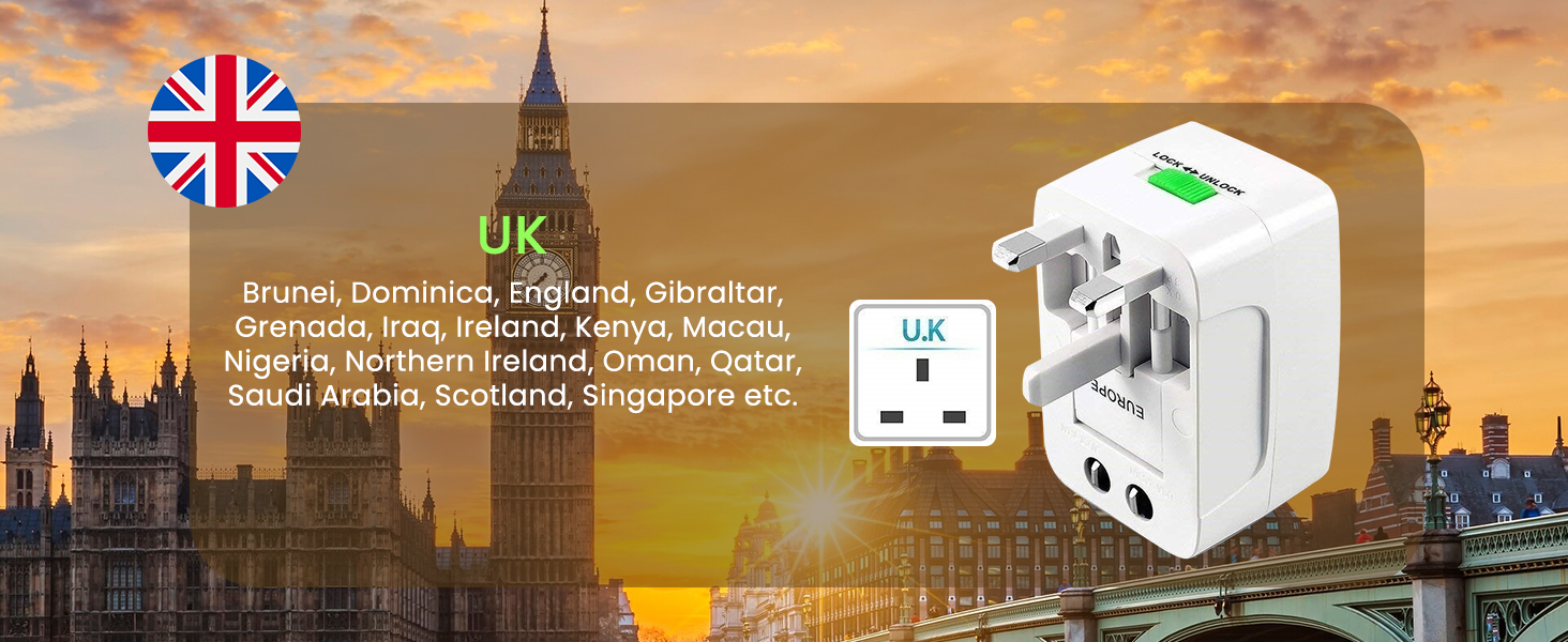 rts 224+ Countries Supported 2026 Universal Travel Adapter Plug Travel Adapter International All in One Worldwide Universal Travel Adapters Compatible with Smart Phone, Laptop, Mobile, Camera, Tablet