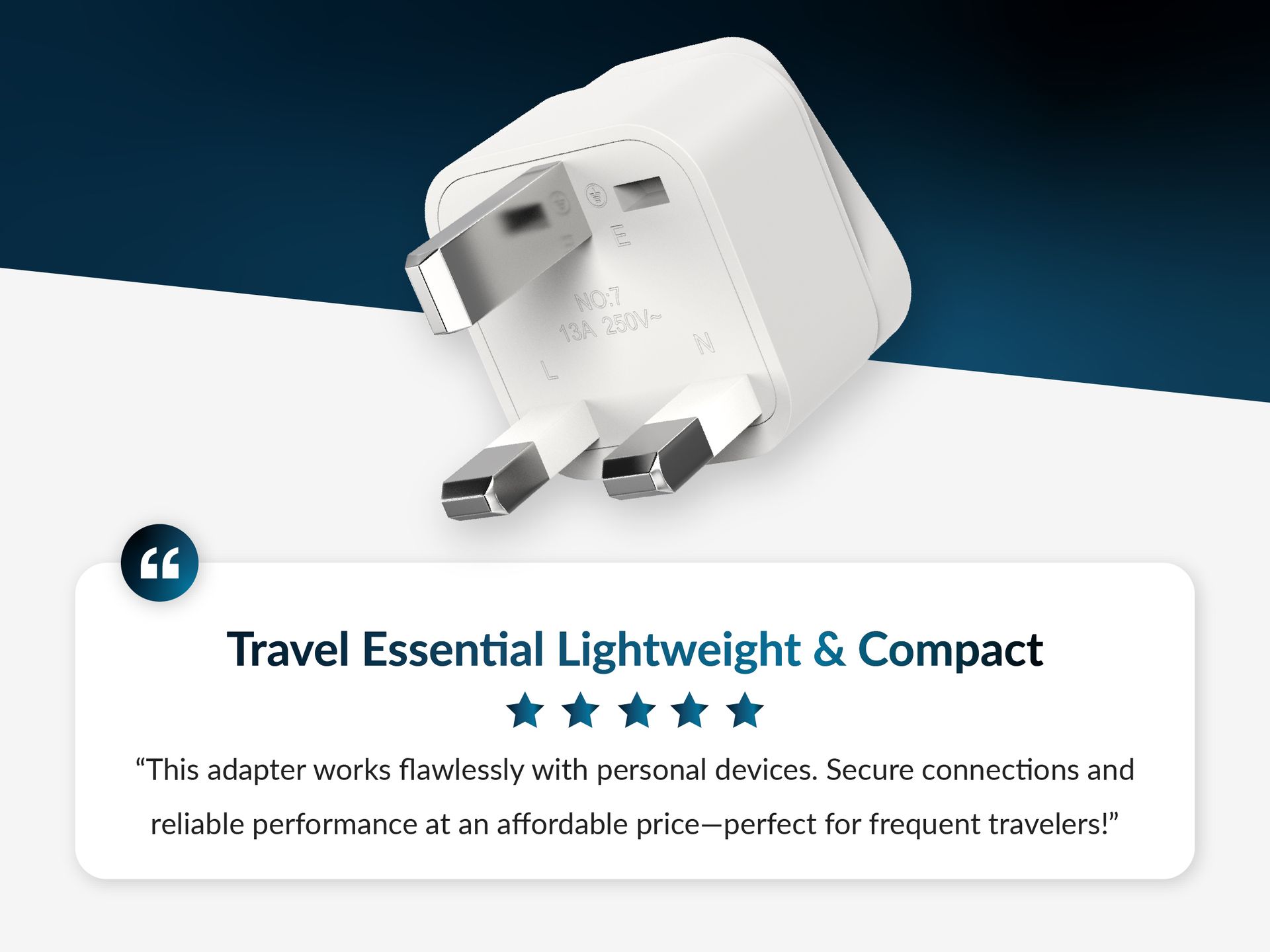 Destinio Type G Travel Adapter | UK Plug Adapter for India to UK, UAE, Singapore & More | Universal Socket, 13A 250V 2500W| International Travel Plug Adapter | CE & RoHS Certified (Pack of 2)