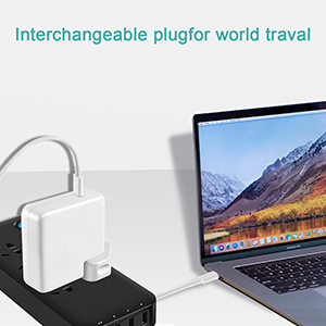 Etzin Mac AC Power Charger Adapter United Kingdom Wall Folding Plug Duckhead, 3 Pin UK Plug Converter Travel Charger UK Standard Adapter Compatible with MacBook Air/Mac iBook/iPhone/iPod EPL-1004P