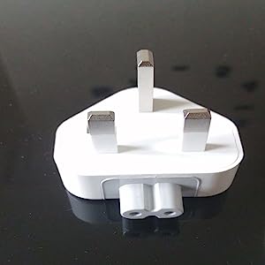 Etzin Mac AC Power Charger Adapter United Kingdom Wall Folding Plug Duckhead, 3 Pin UK Plug Converter Travel Charger UK Standard Adapter Compatible with MacBook Air/Mac iBook/iPhone/iPod EPL-1004P
