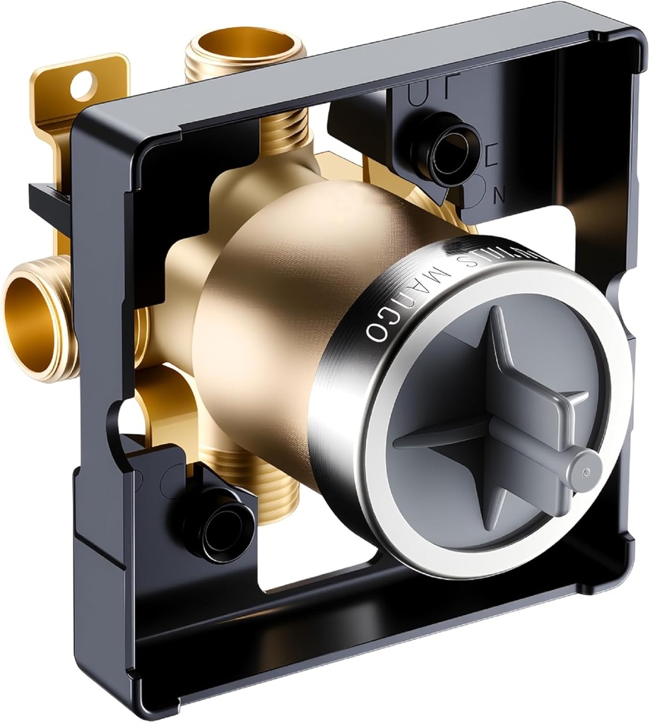 R10000-UNBX Universal Shower Valve Body Replacement for Shower Faucet Single/Dual Function Tub and Shower Valve Trim Kits Brass Construction (Basic general-purpose valve)
