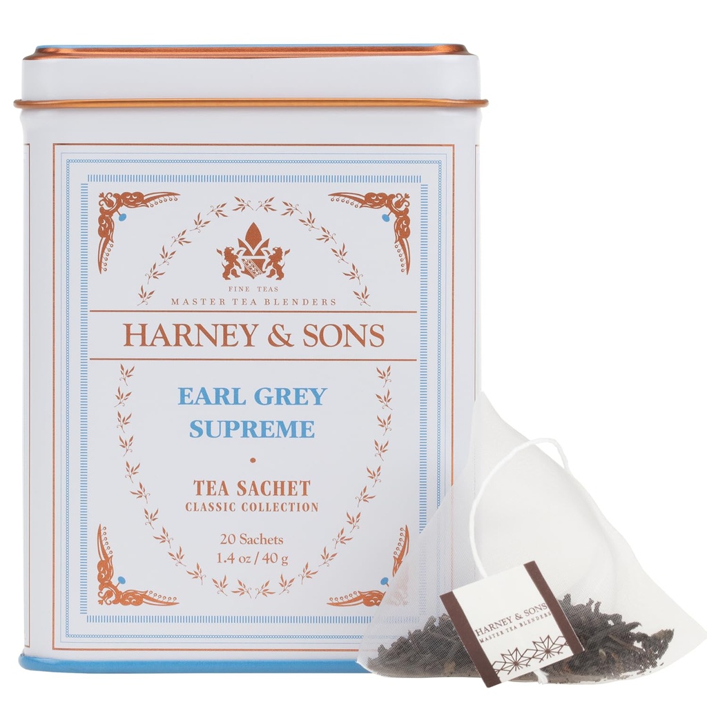 Harney & Sons Earl Grey Supreme, Black Tea, 20 Sachets