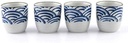 A Smooth Glazed Japanese Sake Set, A Simple 5-Piece Quaint Wavy Ceramic Wine Glass Set for Home, is The Best Gift for Family and Friends