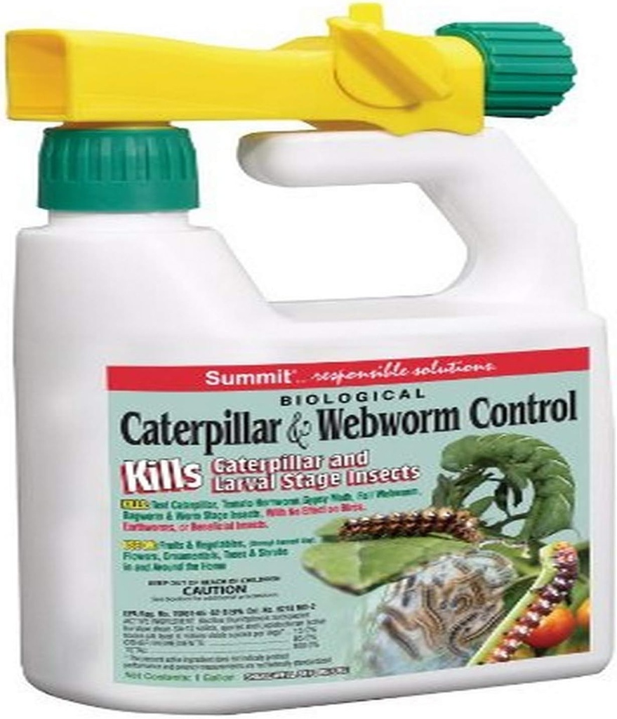 SUMMIT 021-6 Caterpillar and Webworm Control-Hose End For Insects, 1-, Quart, White