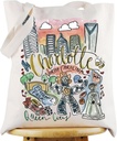G2TUP Charlotte Travel Tote - North Carolina Landmarks Souvenir Gift Shoulder Bag