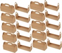PRETYZOOM 10PCS Long Shape Cake Box Handle Portable Large Capacity Natural Cake Carrier for Desserts Baking Supplies