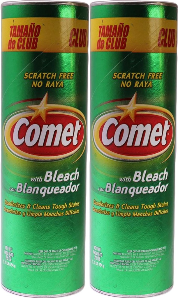 Comet Cleanser with Bleach 28 ounce, (Pack of 2)
