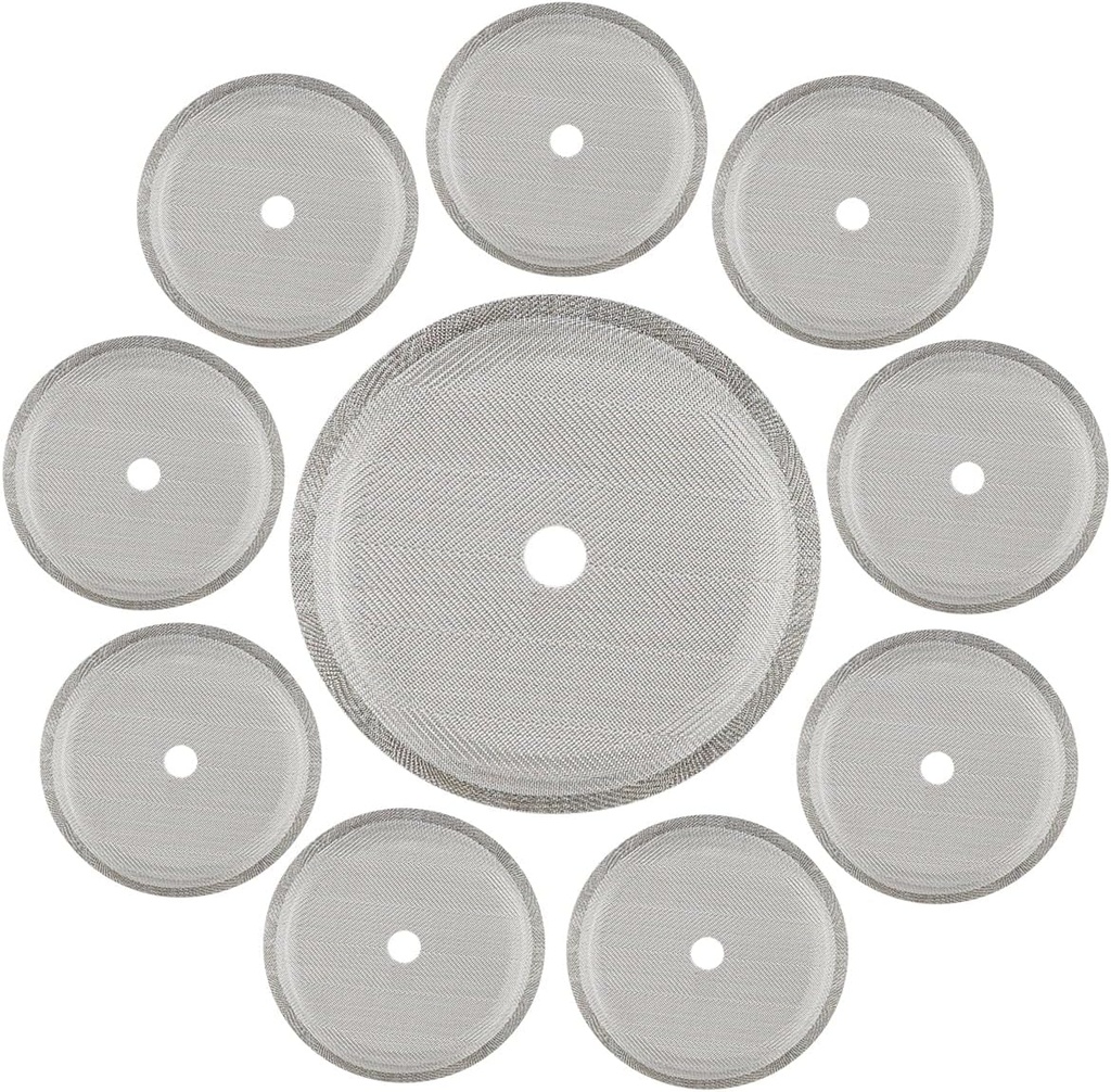 10Pcs Coffee Press Filters, Coffee Press Replacement Filter, Reusable Stainless Steel Mesh Filter for French Press Coffee Tea Makers (2.6 Inch)
