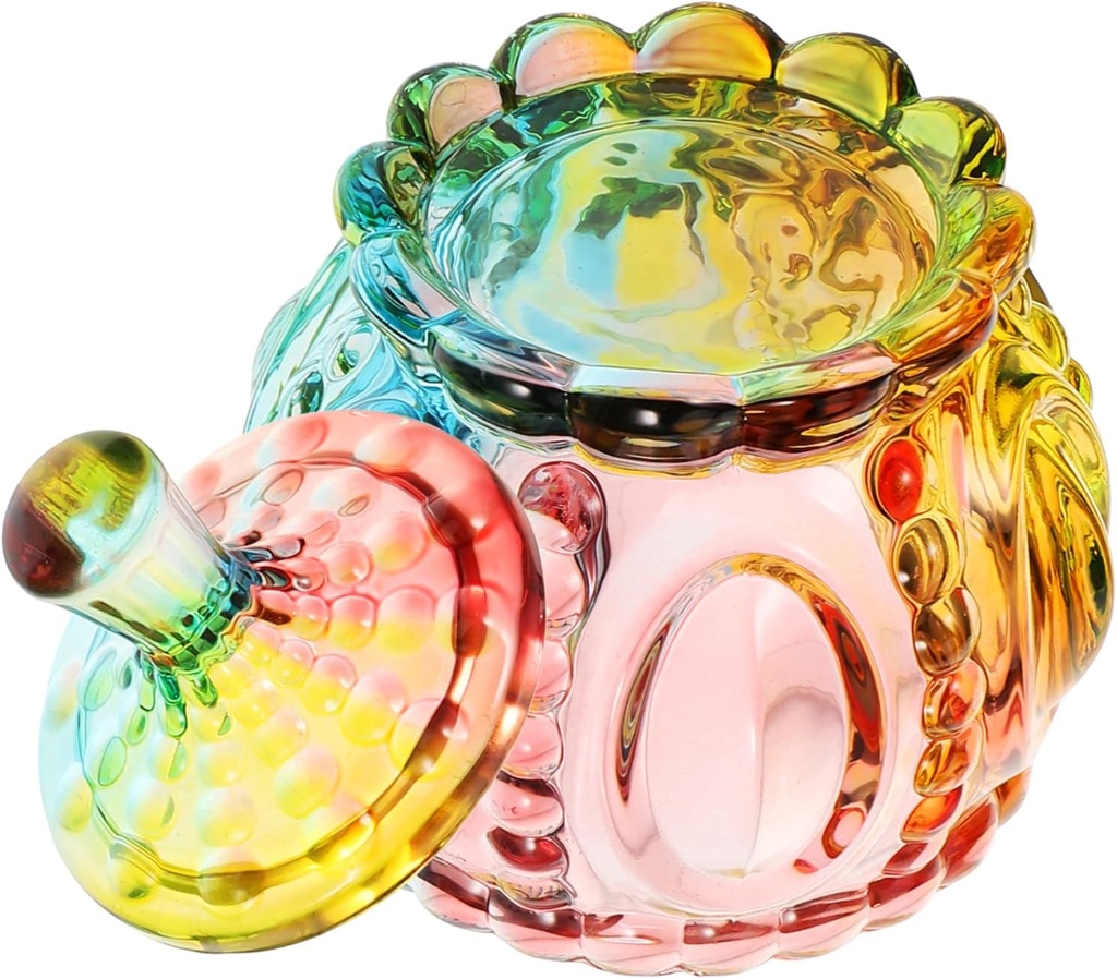 Zerodeko Glass Candy Jar Wide Mouth Mason Jar Snack Storage Glass Candy Container