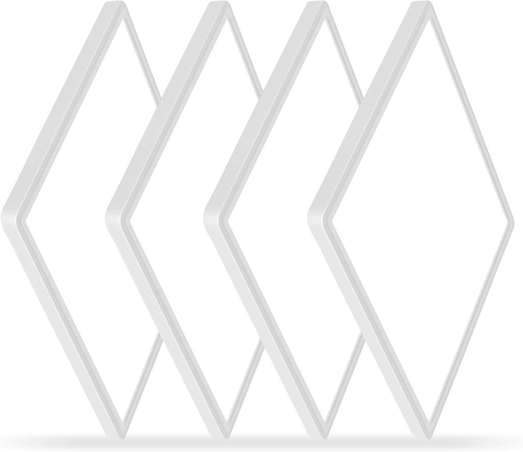 4 Pack 12 Inch 24W Flush Mount Square LED Ceiling Light, 6000K White Flush Mount Light Fixture, Slim Flat Ceiling Light Fixtures for Bedroom, Kitchen, Bathroom, Hallway, Closet