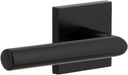 Viaggio QADMOD_SD_LH Quadrato Left Handed Solid Brass Non-Turning One-Sided Dummy Door Lever with Moderno Lever and Quadrato Backplate - Satin Black